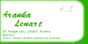 aranka lenart business card