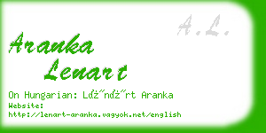 aranka lenart business card